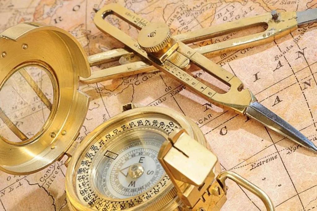 Vintage Metal Sign Compass Map Wall Art Decor Tin Poster for Home Office