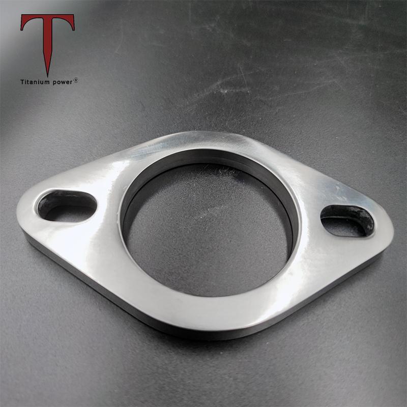 Tanium 1~3.5inch Perforated Manifold Connect Gasket 2/3 Hole Bolt Flange Titanium Exhaust Pipe Flange for Cars