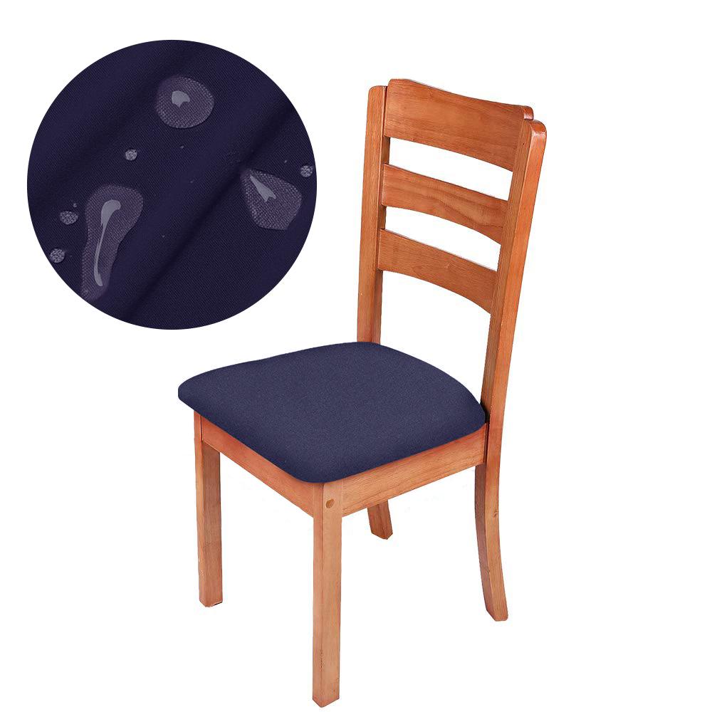 Waterproof Elastic Dining Chair Covers Removable Washable Solid Seat Cushion Protectors For Home Hotel Restaurant