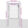 Vidaxl Brama Ogrodowa Ocynkowana Stal 100X100 Cm Srebrna