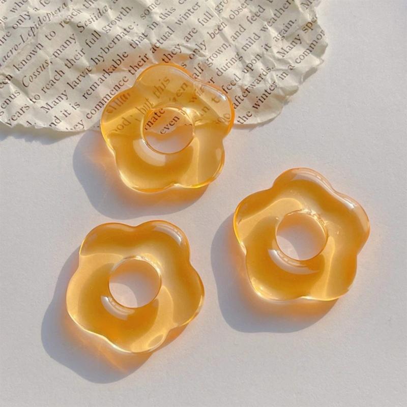 Colorful Flower Pendants DIY Necklace Bracelet Earrings Setting Pendant for Jewelry Making Findings Vanlentines Gift