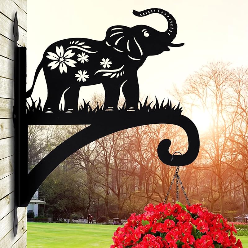 Hanging Plant Hanger Bracket Plant Hooks for Hanging Baskets Heavy Duty Decorative Hummingbird Silhouette Wall Mounted Hanging Plant Hangers Outdoor