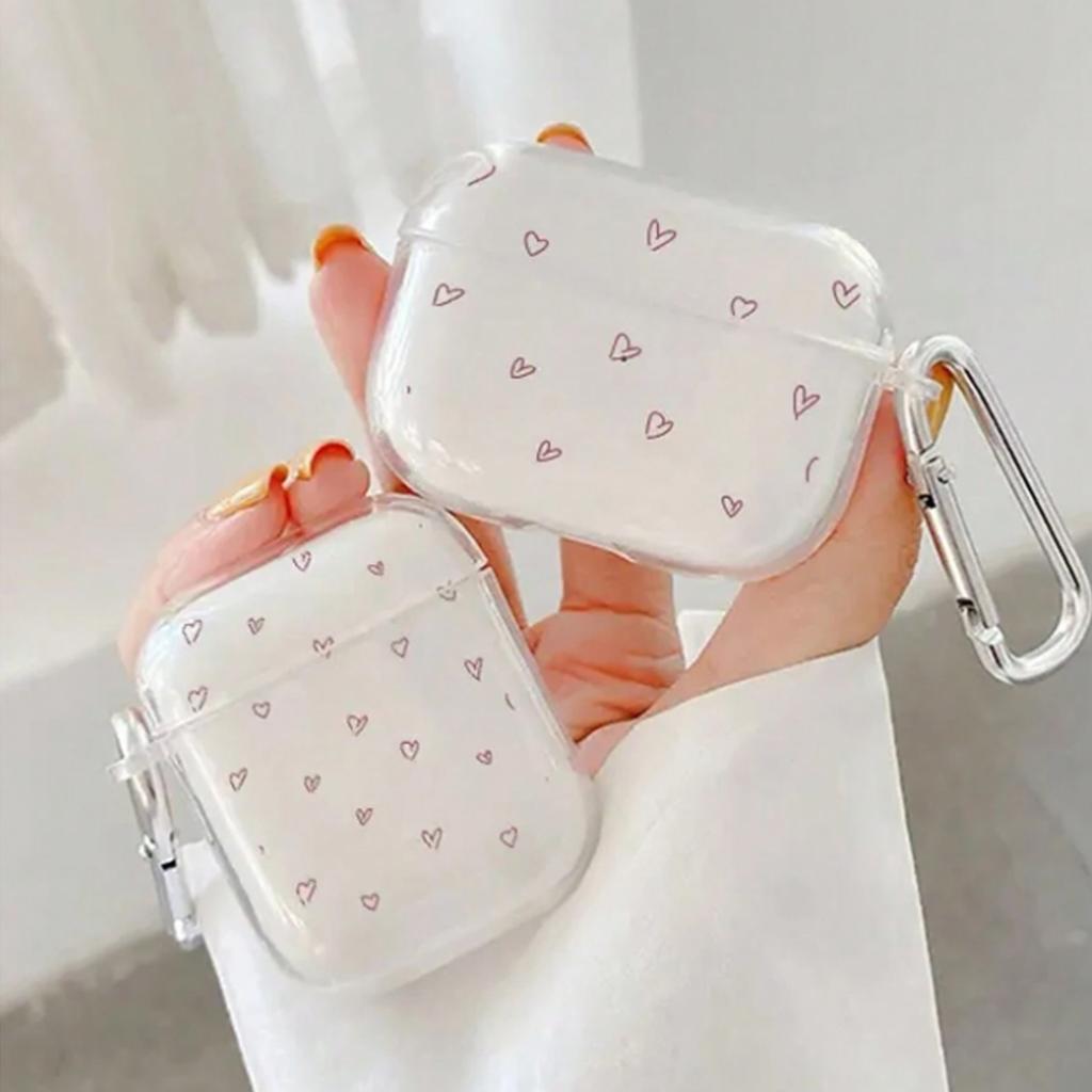 Red Little Love Applies To Apple AirPods 1 Generation Pro1 Earphone Case 1st Generation Small Love Earphone Cover Transparent