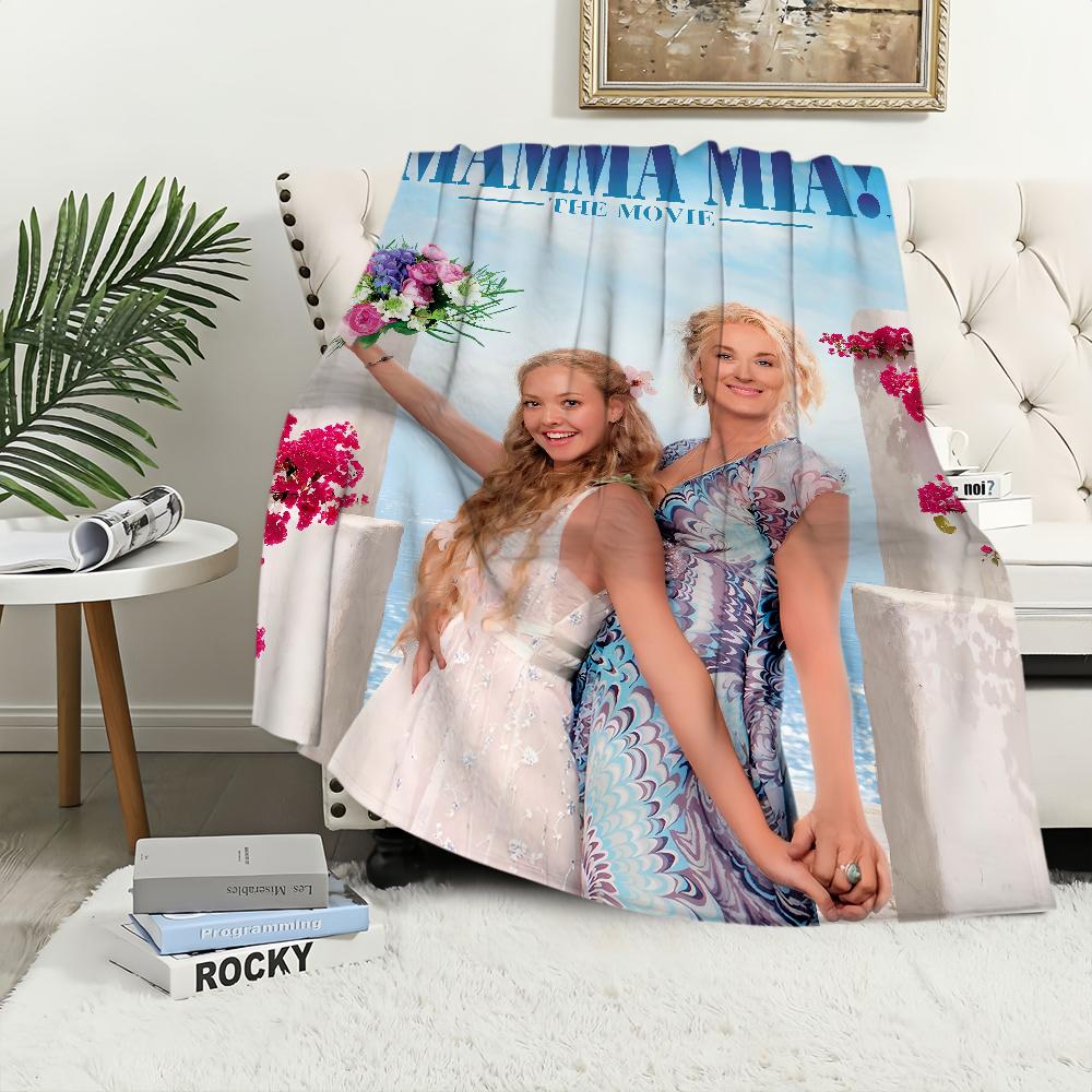 Classic Film M-Mamma Mia Blanket Plush Nap Sofa rug for Living Room Warm Office Bedroom Birthday Home Travel Kid Gifts