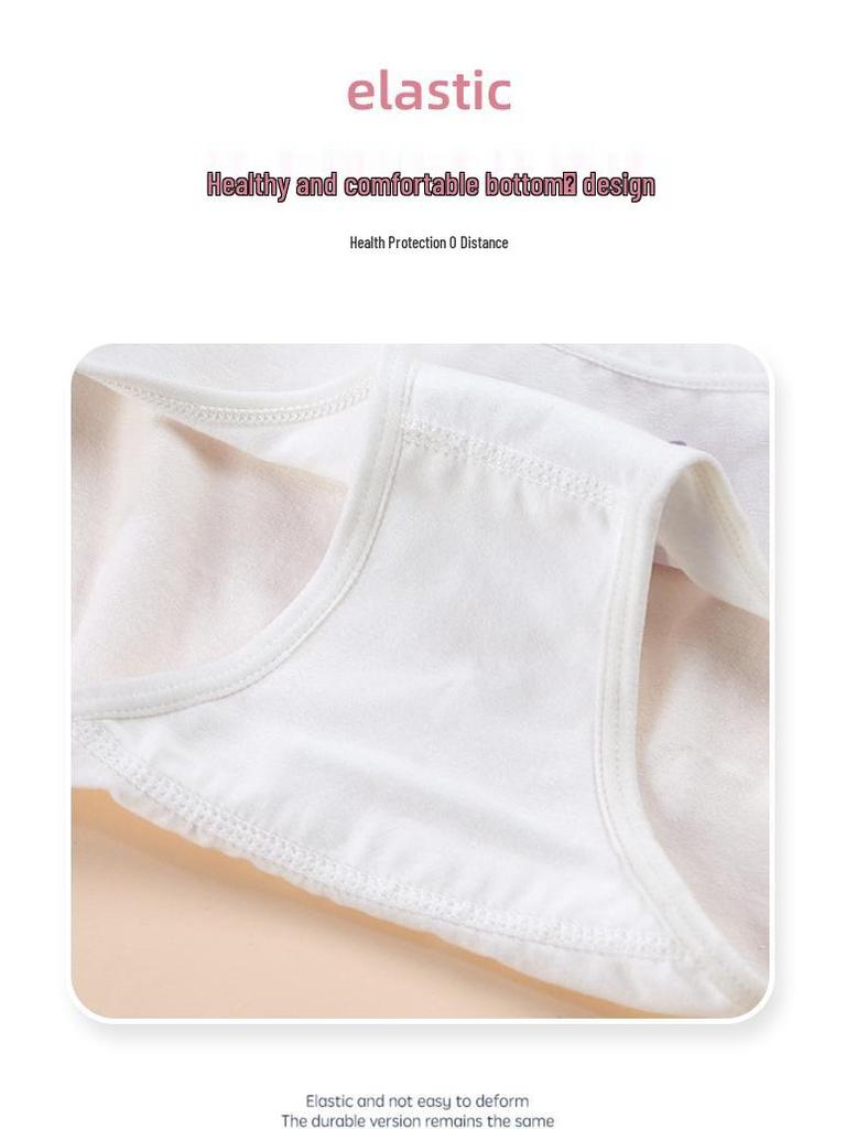 Girls' Pure Cotton Boxer Briefs - Comfortable, Non-Pinching Underwear for Children