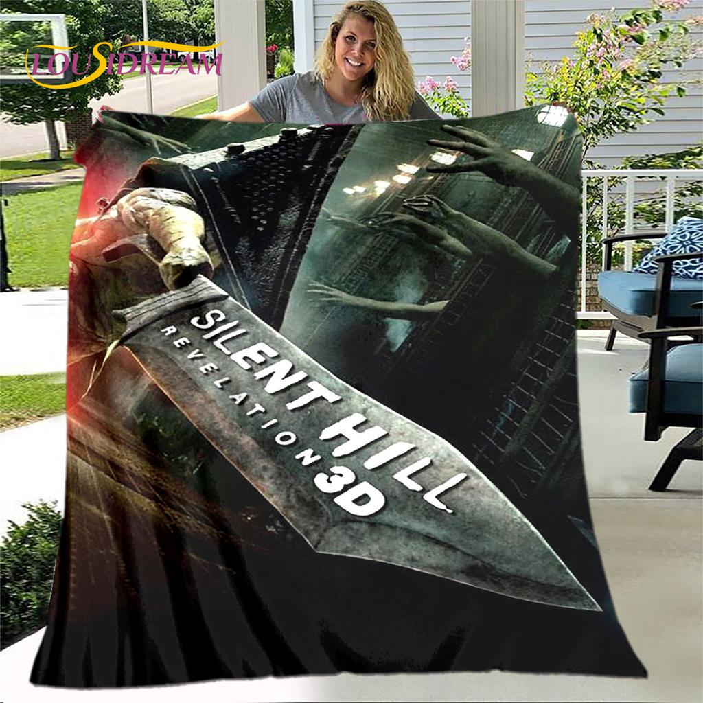 Silent Hill Horror Movie Game Soft Plush Blanket,Flannel Blanket Throw Blanket for Living Room Bedroom Bed Sofa Picnic Cover Kid