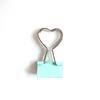 Creative  Pink Clip Heart Hollow Out Metal Binder Clips Notes Letter Paper Clip Office Supplie