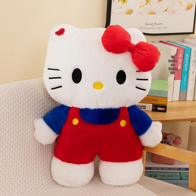 Large KT Cat Plush Toy - Cute Cat Doll Cushion Gift for Girls' Birthdays