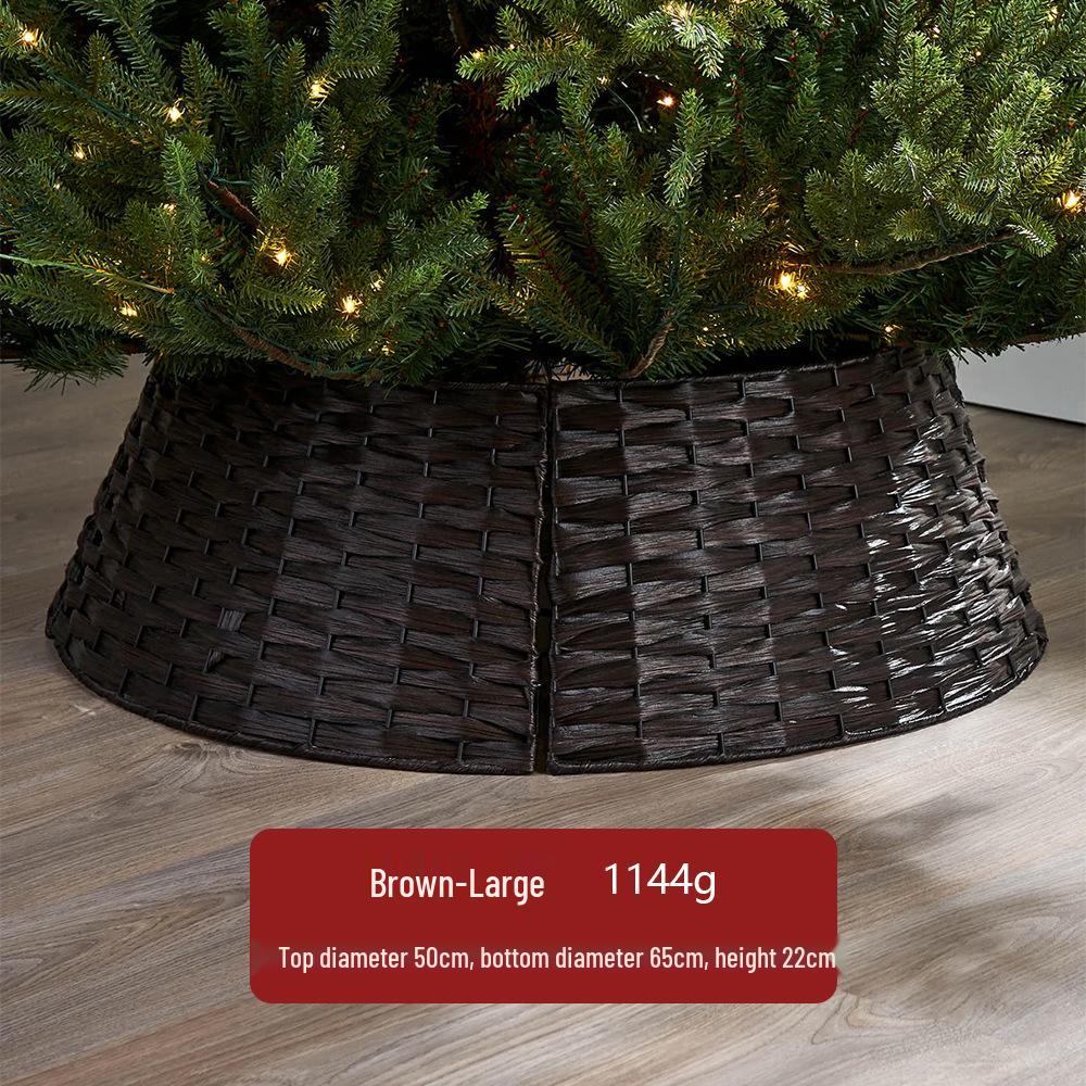 Hand-Woven White Nordic Christmas Tree Surround Fence
