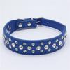 Adjustable Rhinestone Studded PU Leather Dog Collar for Small Medium Large Dogs Cats Anti-Bite Pet Neck Ring Pet Supplies