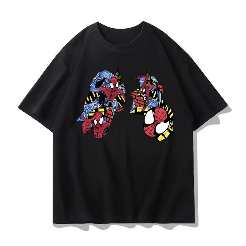 

Marvel Super Hero Spider-Man Joint Summer Comfort Short Sleeve Sports Casual Popular Short Sleeve Half Sleeve T-Shirt Trend Top S