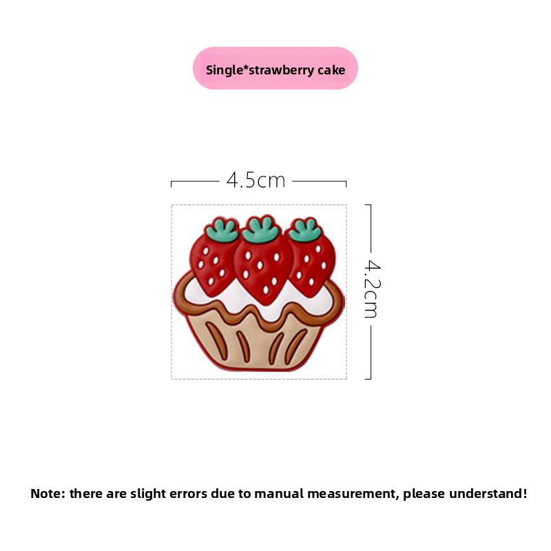 Soft Rubber Cake, Fridge Magnet, Magnetic Sticker, Doughnut, Creative Cartoon Magnetic Sticker, Ice Cream