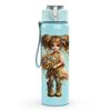 1PC Messy Hair Rag Doll Girl Character Print 750ml Color Plastic Sports Water Bottle Leakproof Flip Straw Lid Suitable for Sports Office Home Use