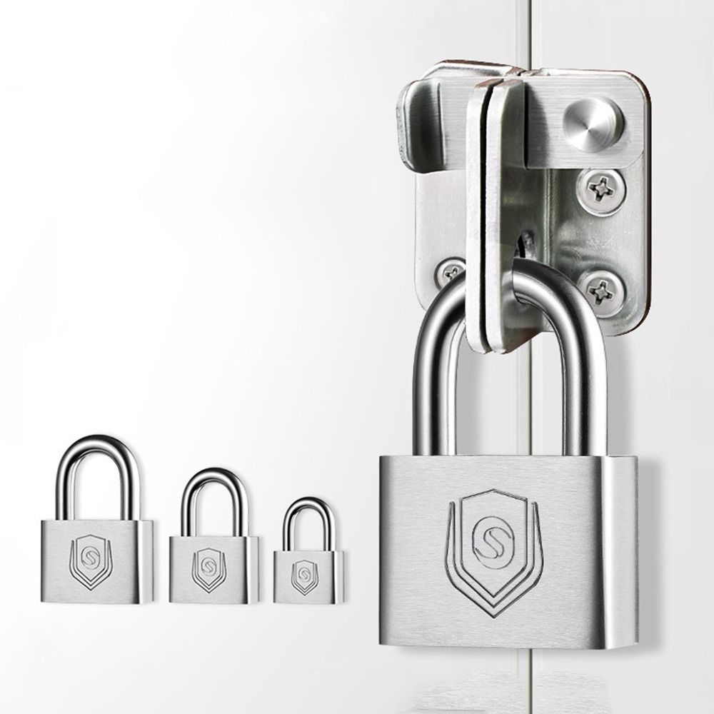 Hardened Lock Beam Drawer Cabinet Padlock Silver Dormitory Door Lock Backpack Zipper Lock  Home