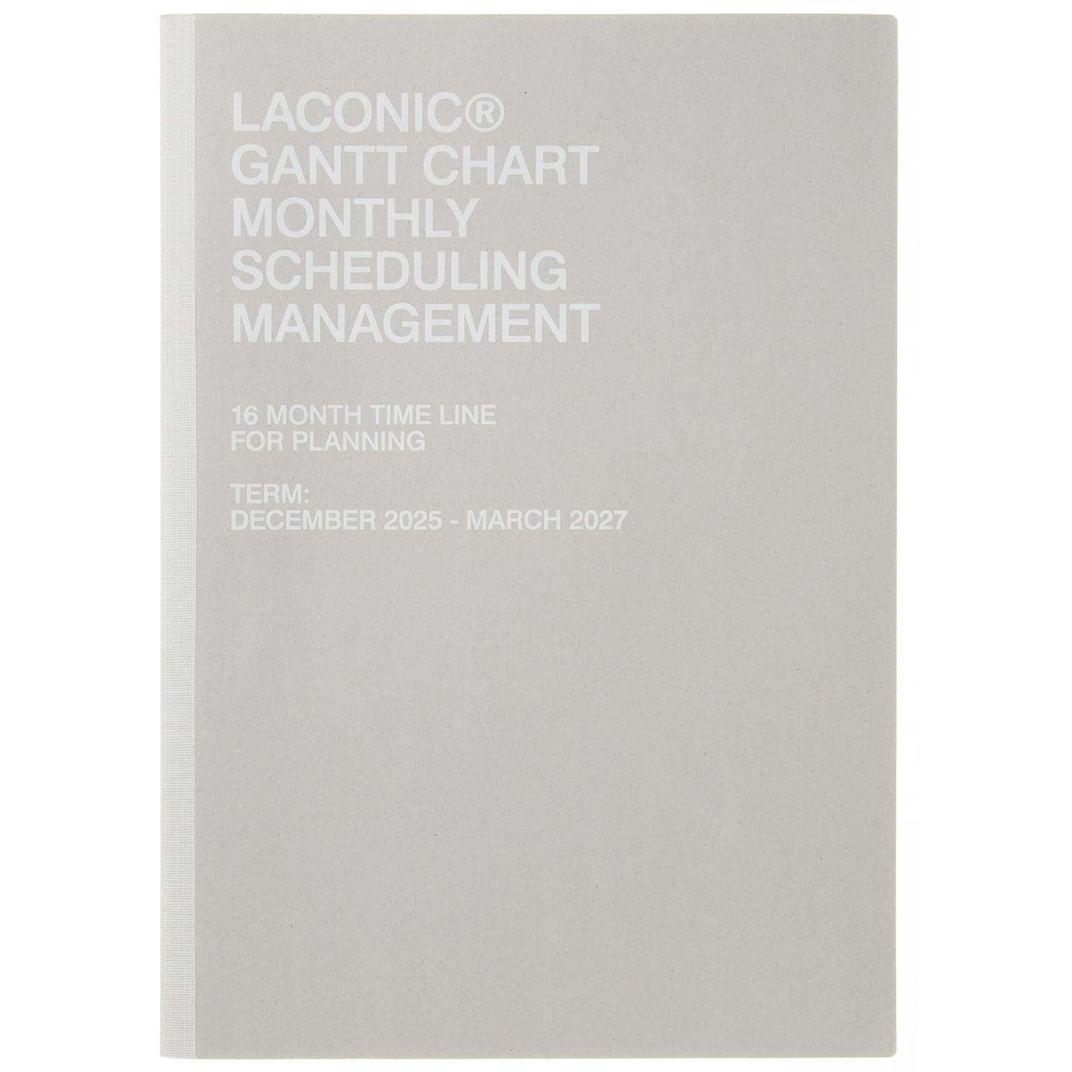 Laconic Planner 2026 A4 Monthly Gantt Chart December (LGAD05-190) (Starts 2025)