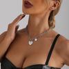 European and American Jewelry, Punk Metal Collarbone Chain Dancing Necklace, Trendy Girl Internet Celebrity Thick Chain Love Necklace Necklace