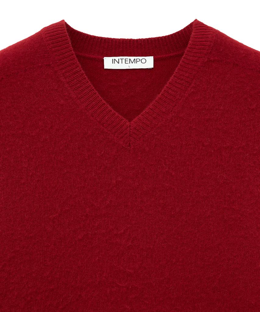 INTEMPOMOOD V-Neck Shaggy Dog Soft Wool Knit: 5 Colors