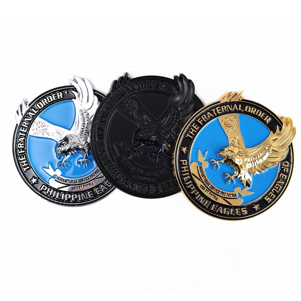 Metall-Autoaufkleber, Legierung, Philippine Eagle Totem, Motorrad, Karosserie-Emblem, Edelstahl, wasserdicht, Rostschutz, Aufkleber