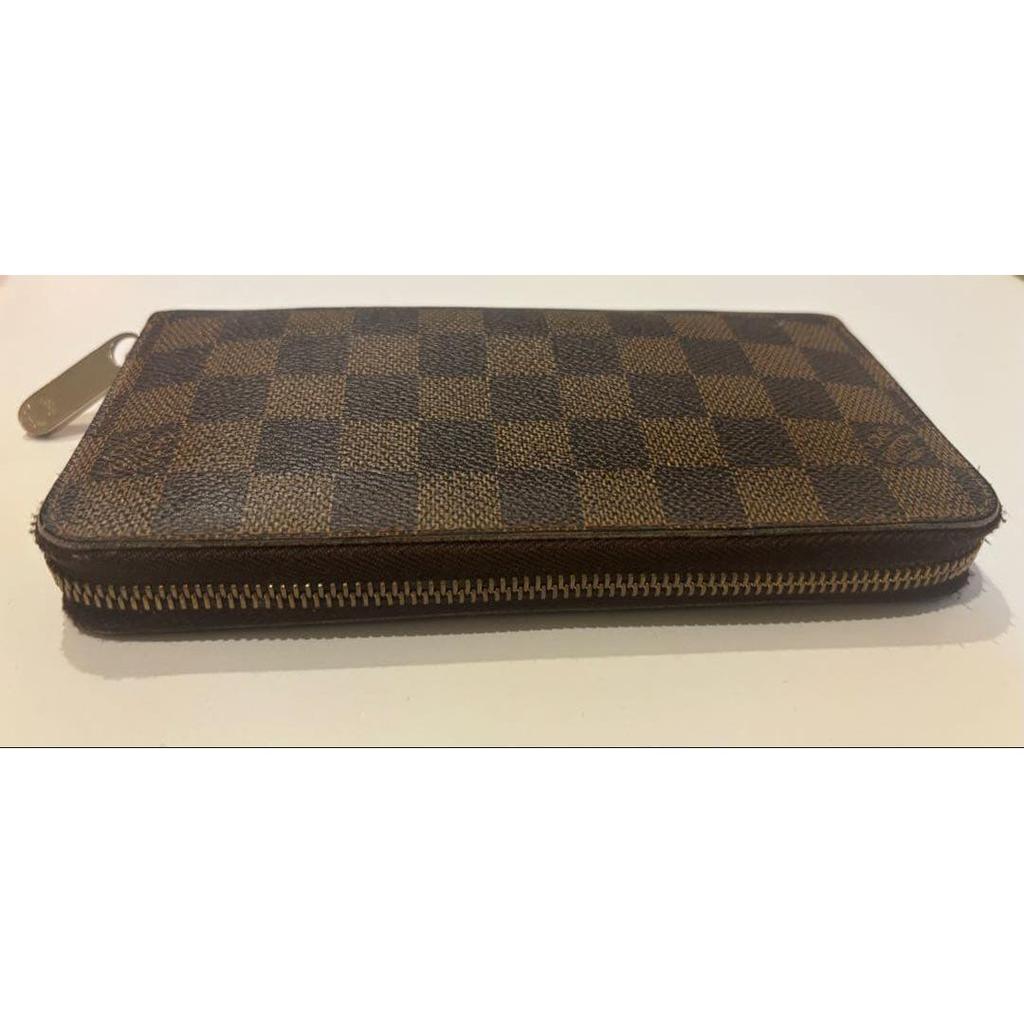 Used LOUIS VUITTON Damier Long Wallet Round Zipper