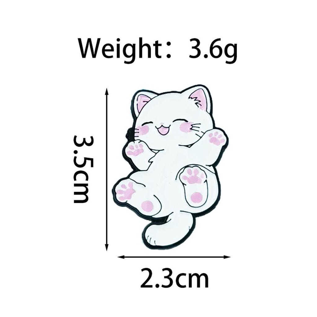 Cartoon Cat Brooch: Creative Alloy Enamel Badge for Backpack or Clothing