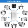 Pet Water Fountain Replacement Filters with Activated Carbon Sponge Pre Filters Compatible with Most Brand Pet Fountains