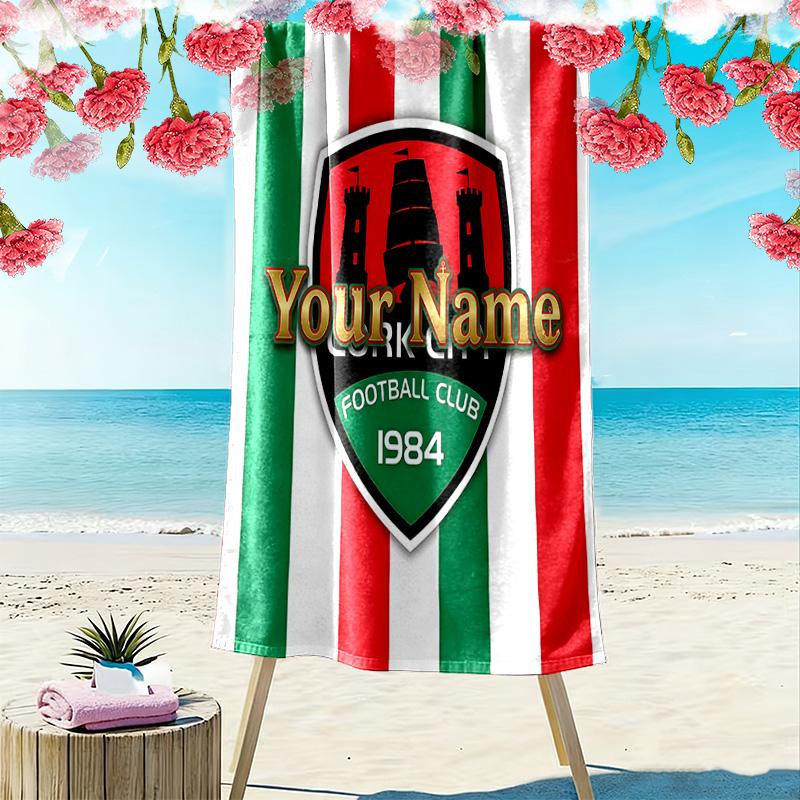 Cork City F Custom Name Print Beach Towel Large Soft Quick Dry Towel For Beach Camping Swimming