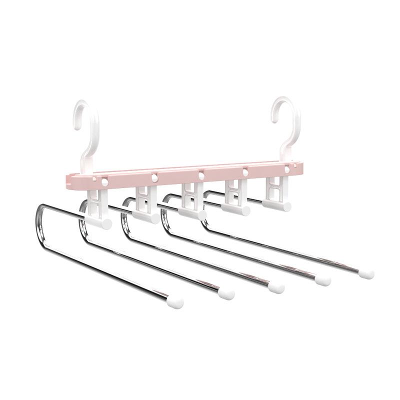 

Волшебные вешалки для брюк 5 в 1 Телескопическая складная вешалка для брюк из нержавеющей стали Вешалка для галстуков Полки Органайзер для спальни и гардероба