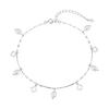 ORSA JEWELS Elegant 925 Sterling Silver Clover Chain Anklets with Pearls for Women Summer Fashion Ankle Bracelets Jewelry SA105