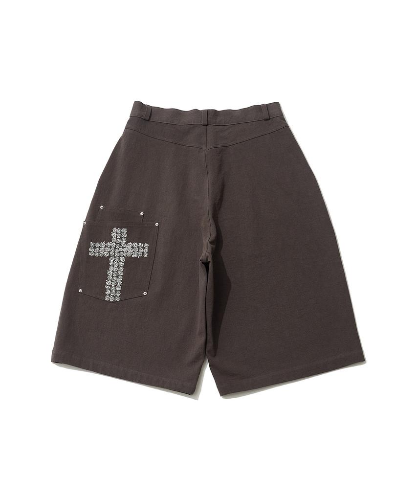 Isjabaibeu Cross Pocket Bermuda Pants - Charcoal