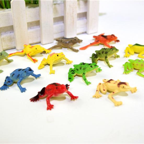 Mini Colorful Simulation Frog Goldfish Figures Animal Bath Educational Kids Toy