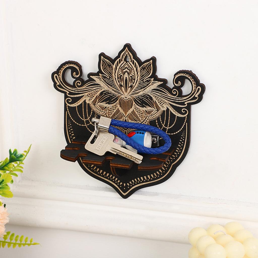 Crystal Display Shelf Wooden Wall Floating Shelf Moon Sun Witchy Stuff Storage Shelf Rustic Wooden Hand Holder for Rock Gemstones Meditation Spiritual