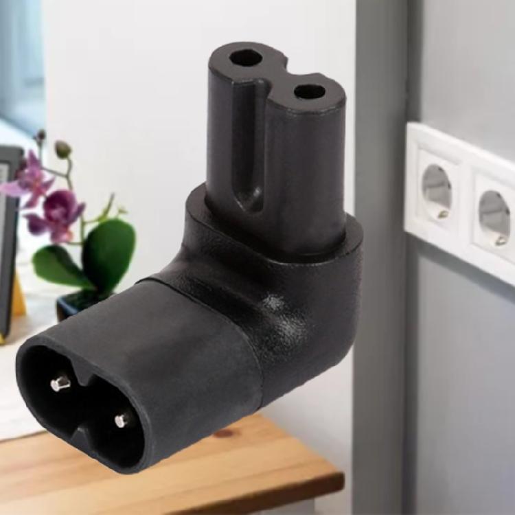IEC 320 C7 to C8 90 Degree Up Down Angled Right Angle AC Adapter Extension
