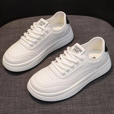 Fashion Fashionable White Sneakers 2025 New Autumn Women's Casual Shoes Breathable Lace Up Tennis Sneakers Women Flat Shoes White Flats