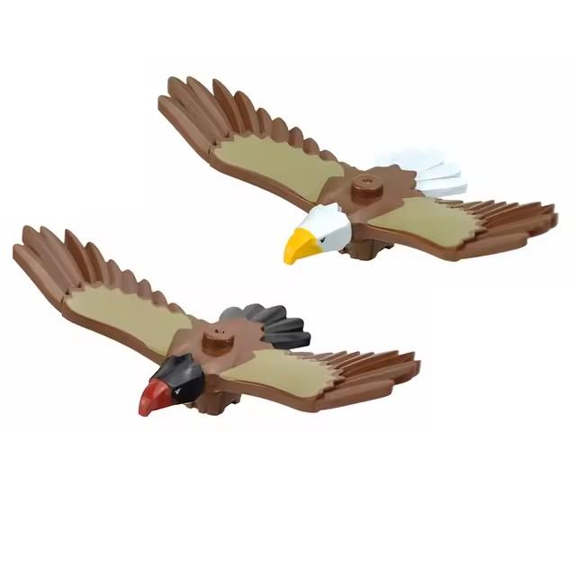 MOC City Animal Building Block Figures Goat Sheep Eagle Owl Panda Parrot Seagull Penguin Zoo Fram Accessories Bricks Toy