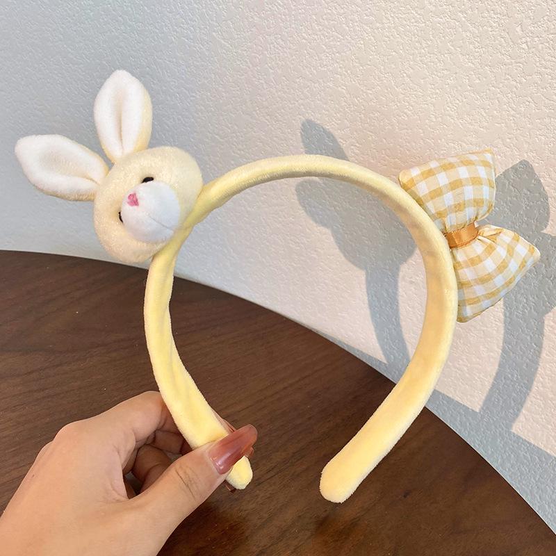 2024 Cute Cartoon Plush Headband for Women - Makeup, Hair Clip & Tie