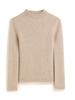 Women's Double-Strand Thickened Cashmere Sweater - Half-High Collar, Loose Fit, Autumn/Winter Pullover Knit Base Layer.