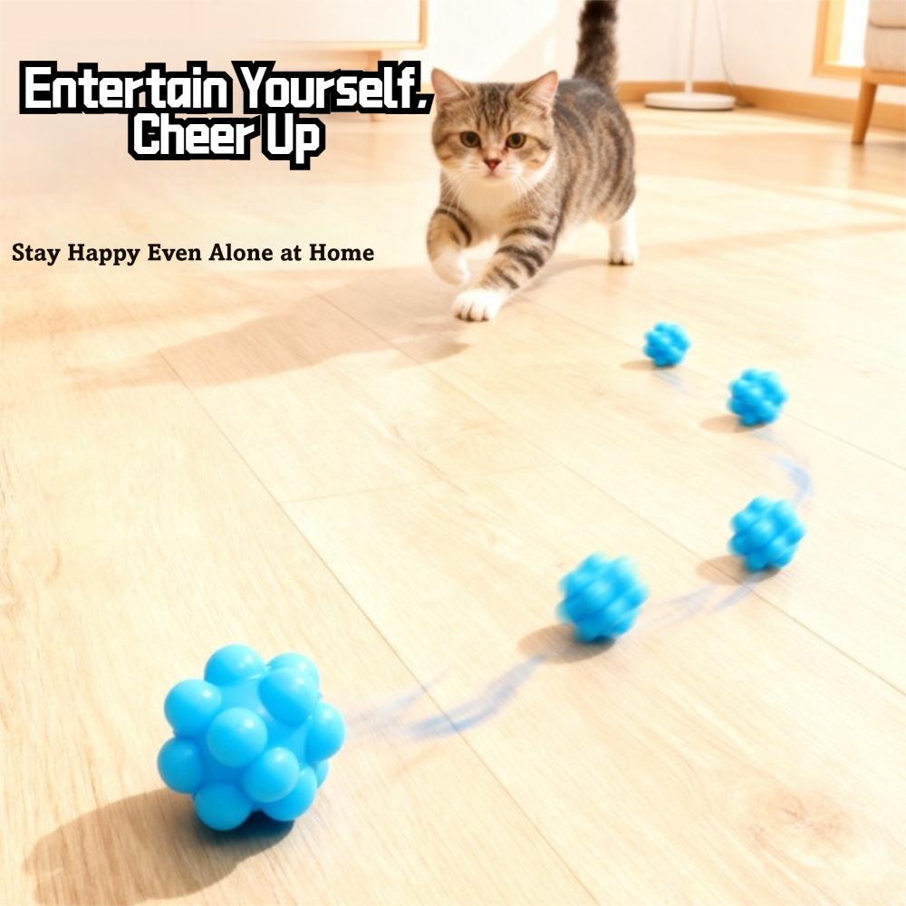 Bite-resistant Bouncy Ball High Elasticity Kitten Toy Cat Toy Supplies  Self-pleasure Relief
