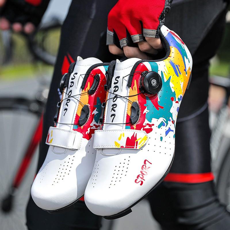 Unisex Cycling Shoes Mountain Road Bikes Stiff Sole Breathable Lightweight Non-Slip Rubber Outsole