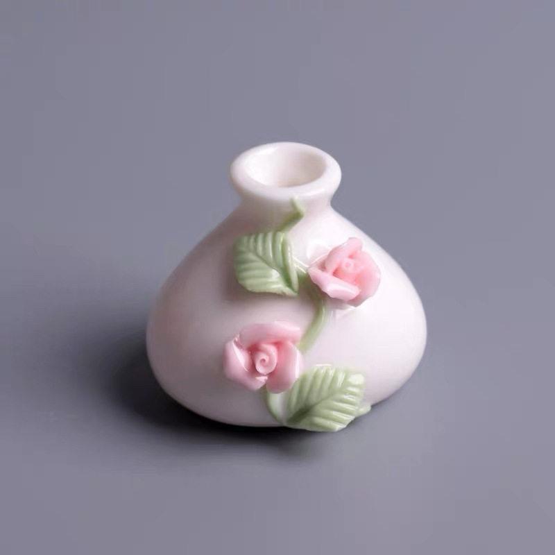 Ręcznie ugniatana ceramiczna waza na kwiaty, prosta, hydroponiczna, mała, kreatywna, mini, mała, świeża, dekoracja, ozdoba, salon