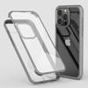 For iPhone 15 Pro Protective Slim Case Double-Sided Tempered Glass+Silicone Frame Phone Case