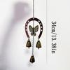 1Pc Horseshoe-Shaped Wind Chimes, Wrought Iron Crafts, Suitable for Balcony and Courtyard Outdoor Garden Decoration, Decorative HoAudio,