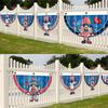 Independence Day Half Circle Flag Cartoon Dwarf Outdoor Decoration With Feet