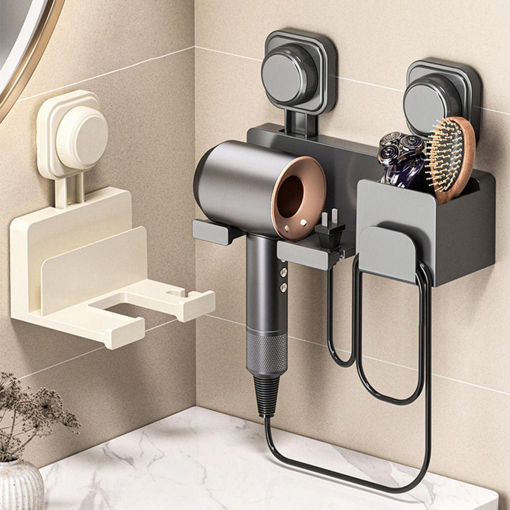 No Punching Hair Dryer Holder Wall Mounted Hairdryer Organizer Box New Wall Dryer Cradle  Bathroom