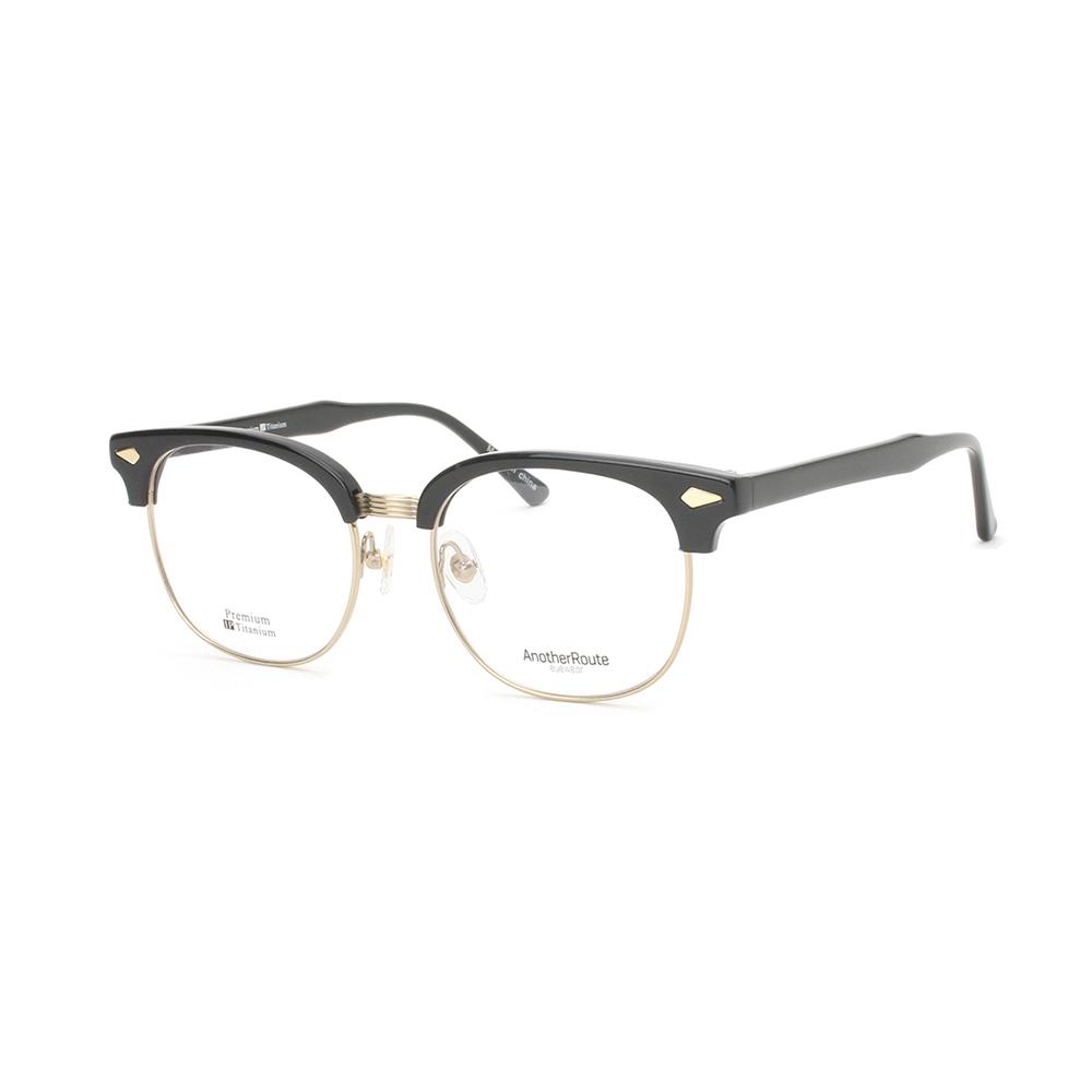 Eonadeoluteu Titanium Eyeglass Frames Elite Square Browline Retro Metal Combination