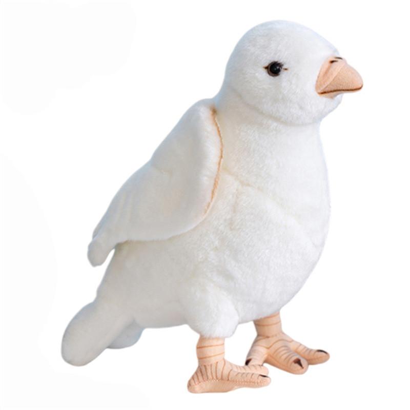 Plush White Pigeon Figurine Soft Toy With Pp Cotton Filling For Kids And Teens