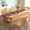 Nepnuser International Flag Table Runner for Around The World Themed Party Decoration National Hispanic Heritage Month Dining Room Home Decor