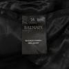 BALMAIN [Excellent Condition] 331025 Wool and Leather Switch Logo Stadium Jacket/ Jacket 54 blackUsed