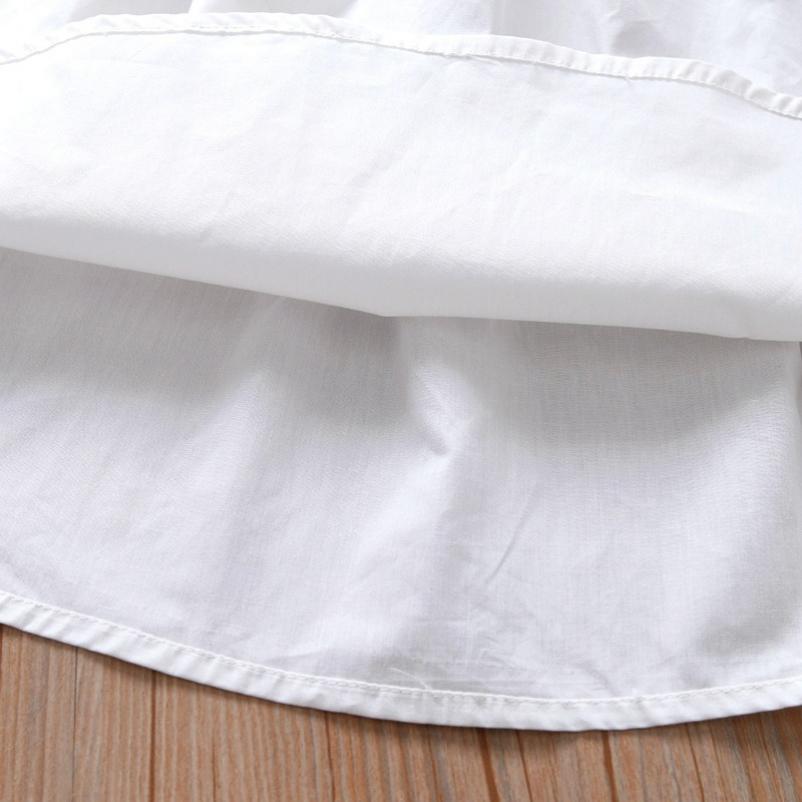 Girls Summer Dress Children's Clothing Western Style Bow White Vest Skirt