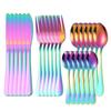 1010 Stainless Steel Western Cutlery Set: Thickened Knife, Fork, Spoon for Hotel & Home, Available In 4 or 24 Pieces