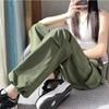 Fashion Women Joggers Pants Casual Chic Straight Cargo Pants Elastic High Waist Streetwear Slim Trousers Summer Thin